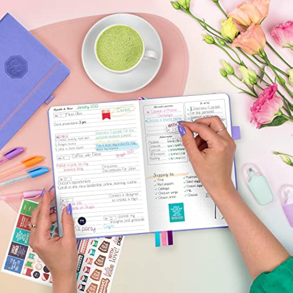 GoGirl Undated Weekly Planner – Compact Goal & Habit Tracker, Lavender