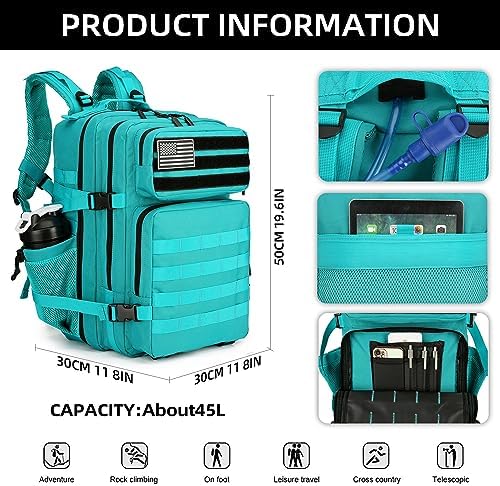 TianYaOutDoor 45L Tactical Assault Backpack | 900D Oxford Rucksack