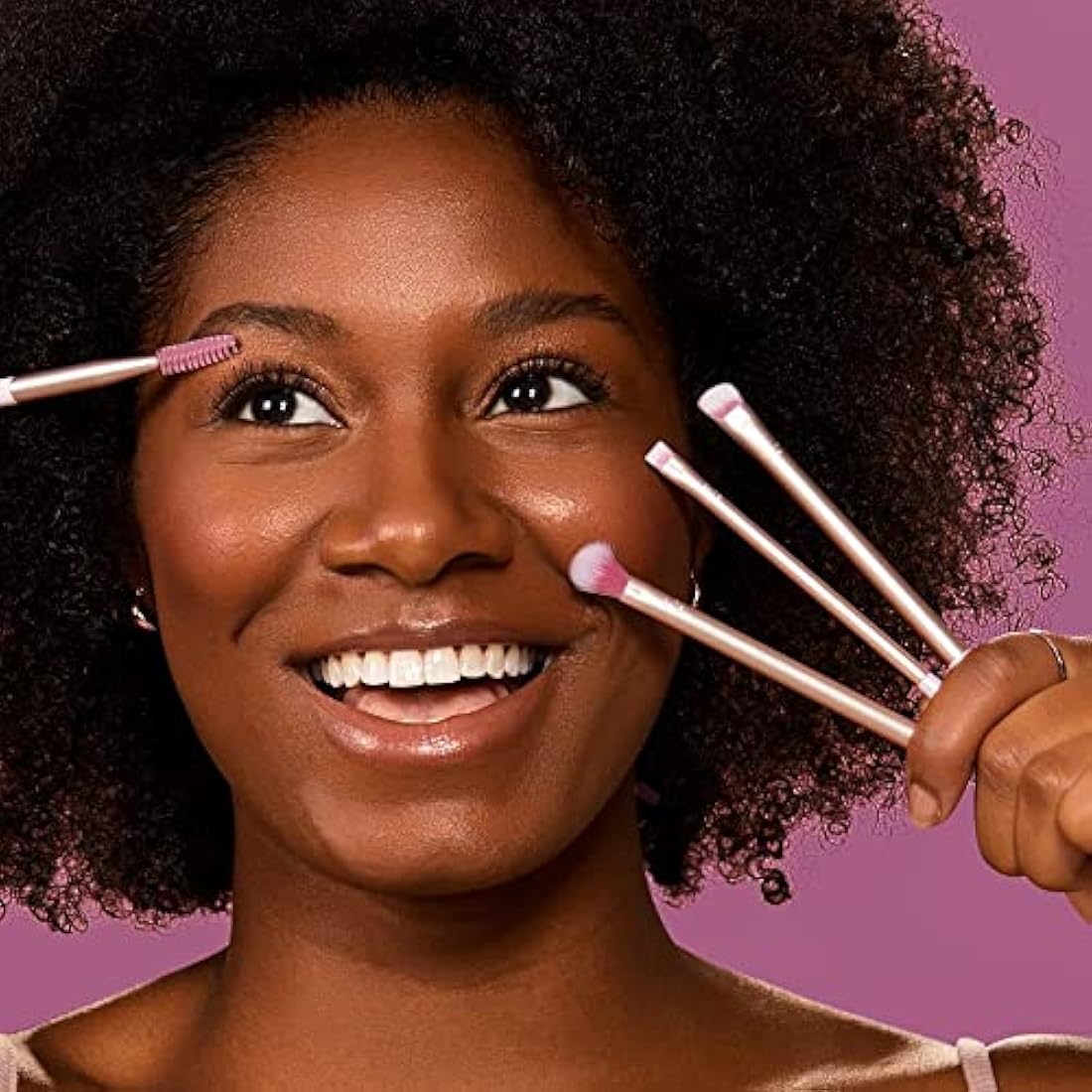 Real Techniques Naturally Beautiful Eye Makeup Brush Set - 5 Piece Kit