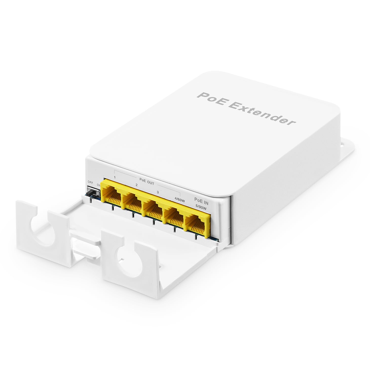 Binardat Outdoor Gigabit PoE Passthrough Switch | 90W 4-Port Extender