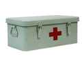 Metal First Aid Box – Lockable 4-Compartment Medicine Storage
