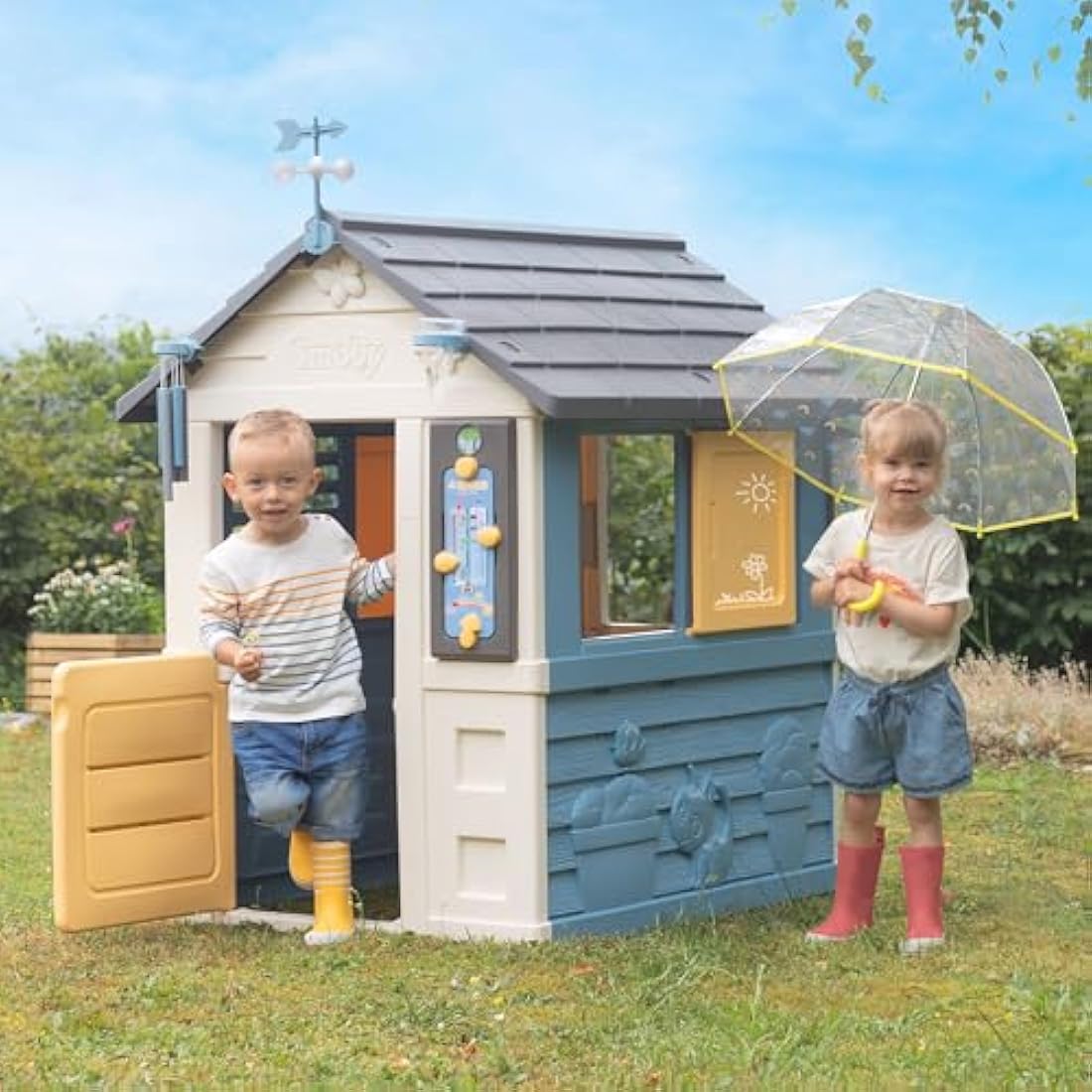 Smoby 4 Seasons Playhouse – Educational Outdoor Garden House for Kids