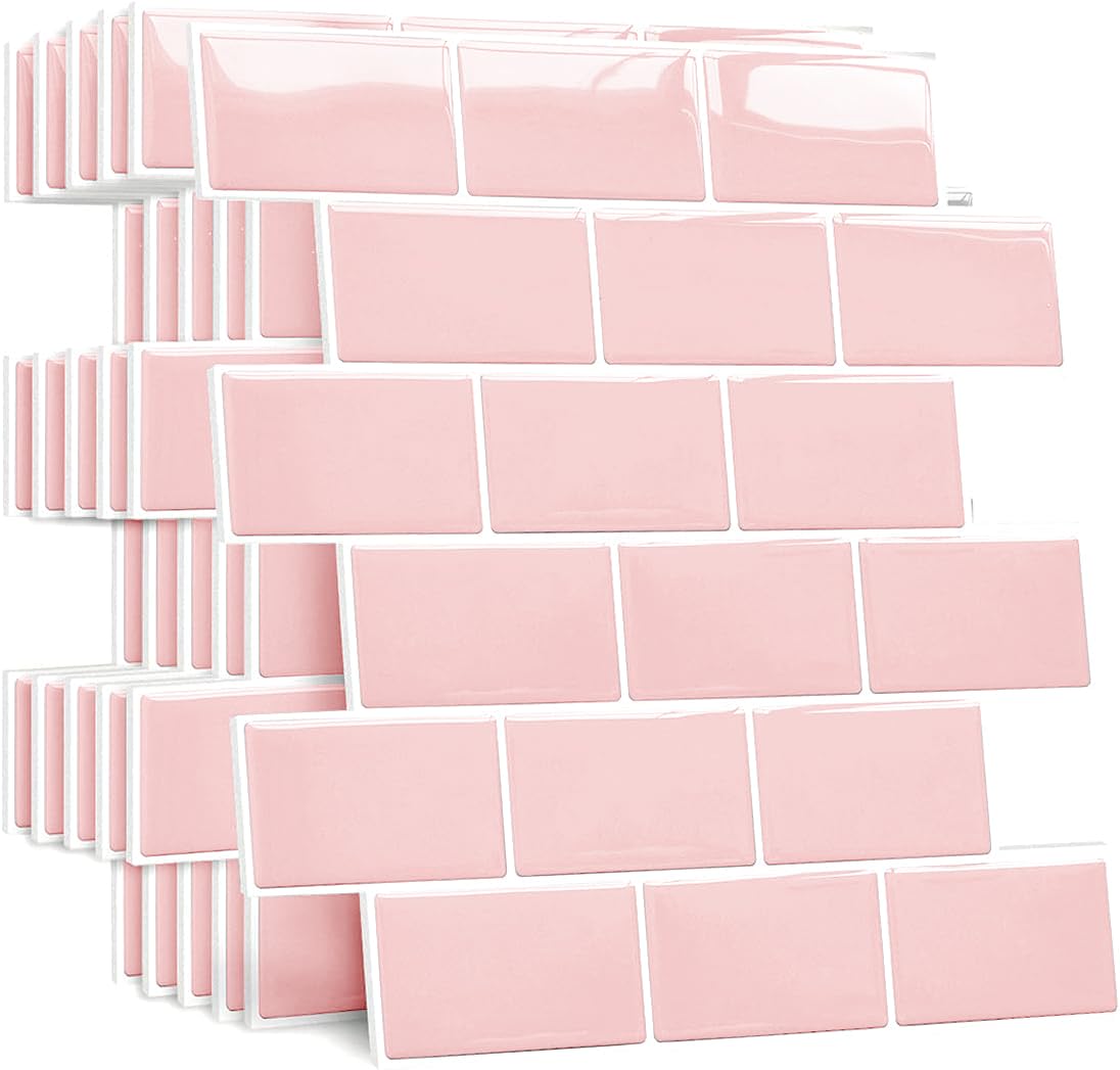 Yoillione Thick Peel and Stick Subway Tiles | 3D Kitchen Backsplash