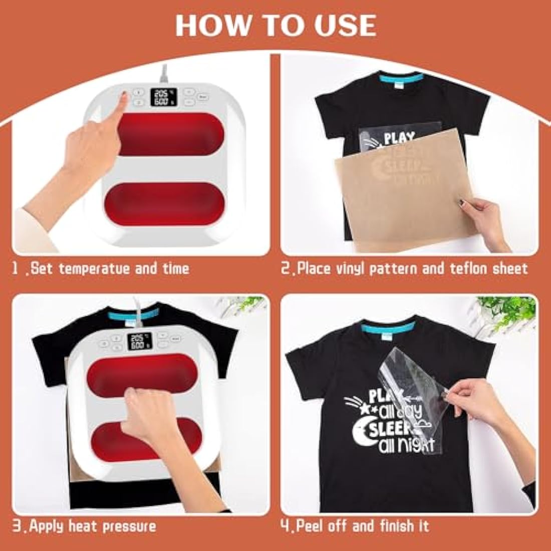 9" x 9" Heat Press Machine – Portable Sublimation & HTV Iron
