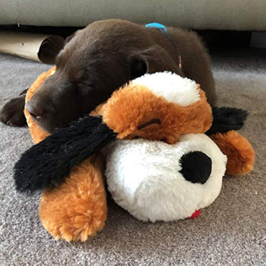 Snuggle Puppy Heartbeat Toy – Calming Anxiety Relief Aid in Brown & White