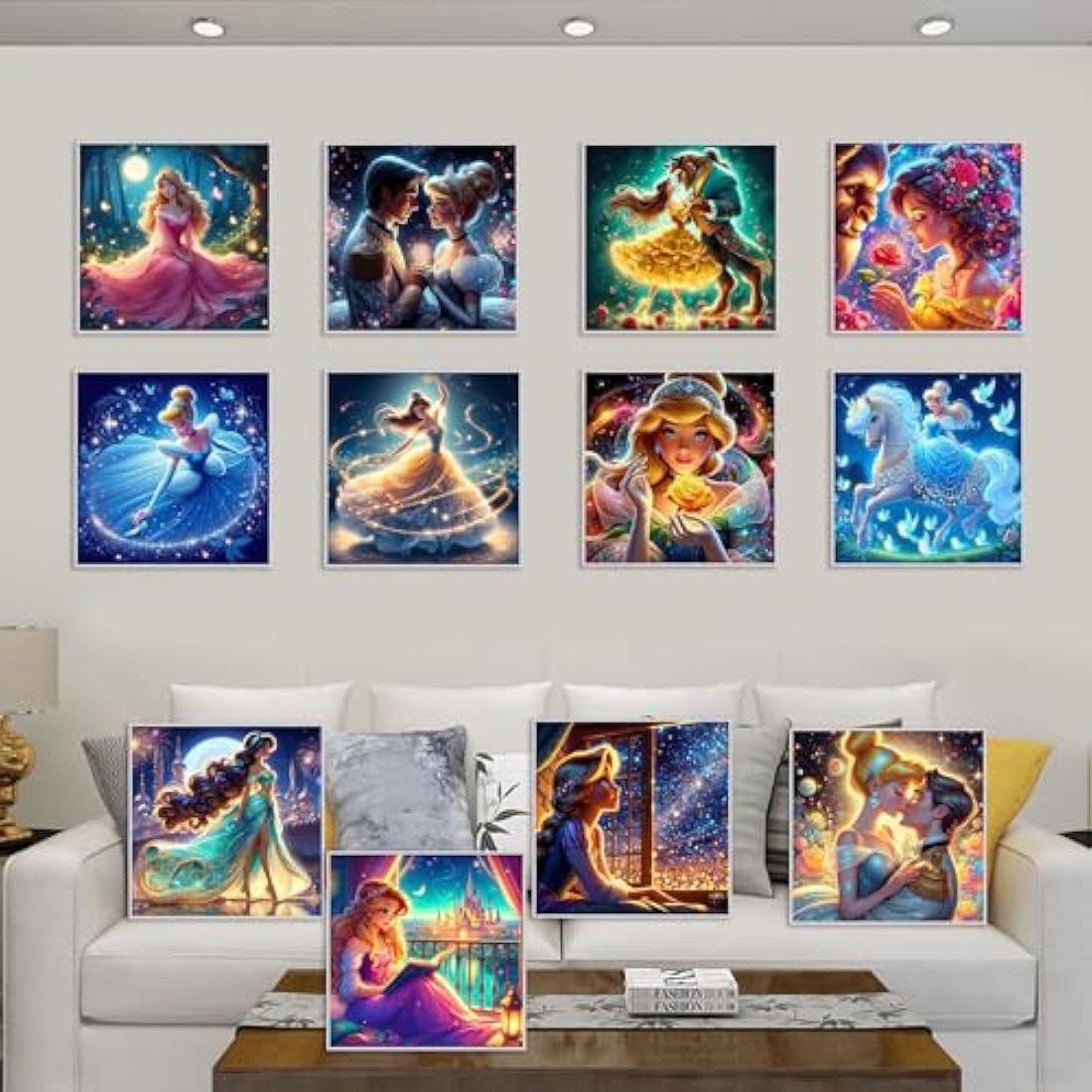 Jolof Store Disney Princess Diamond Painting Kits - 12 Pack Art Set