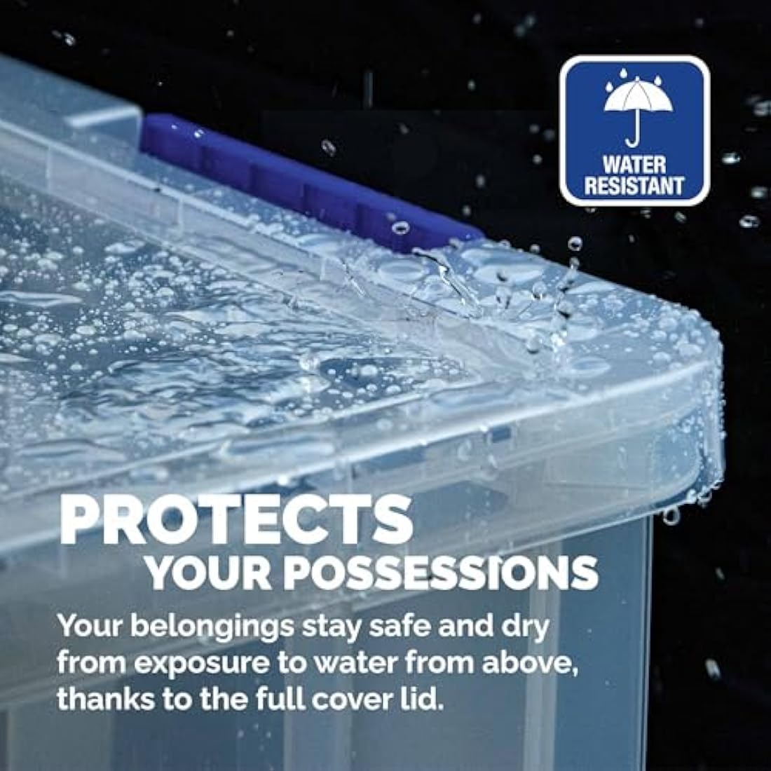 Bankers Box ProStore 70L Stackable Plastic Storage Box with Lid | Clear