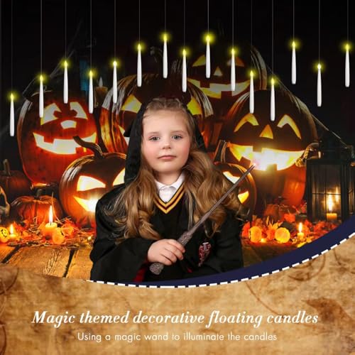 Jolof Store Flameless Floating Candles with Wand Remote - 20 PC LED Set