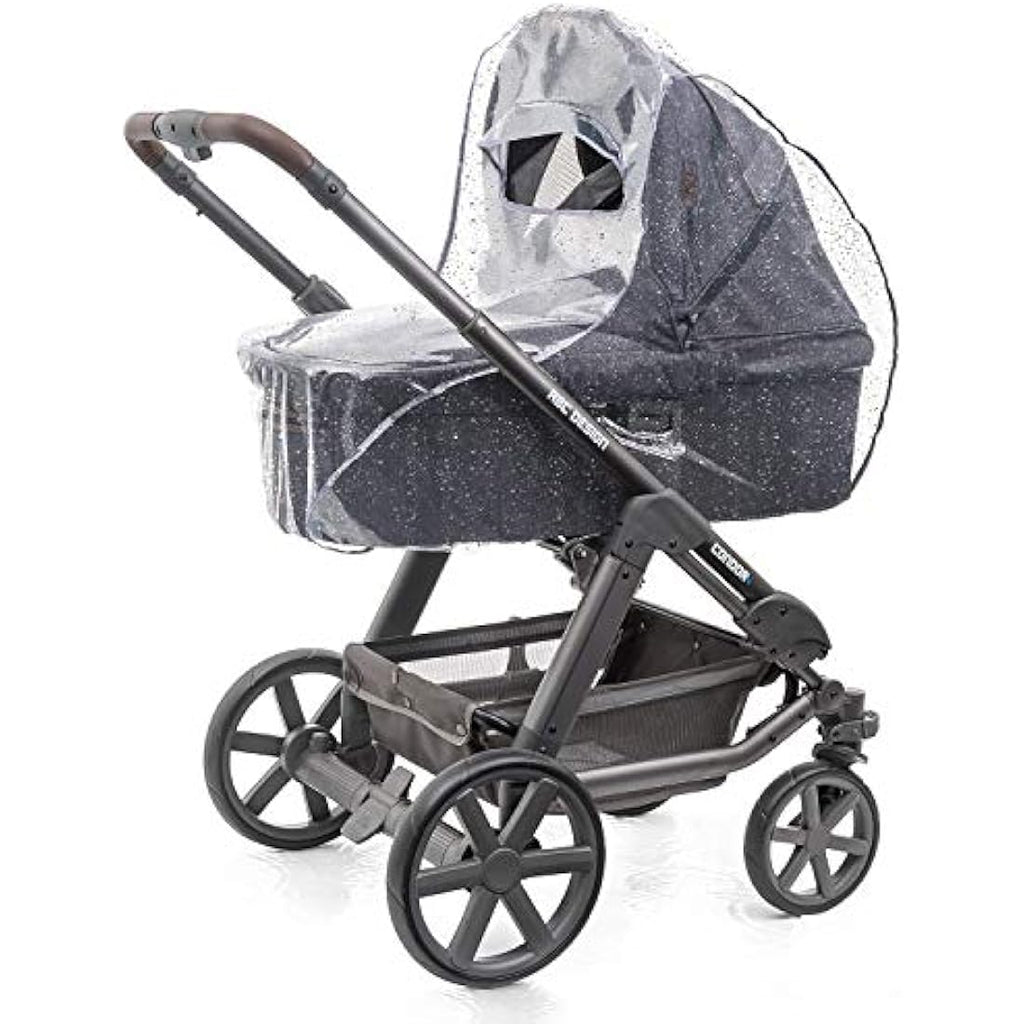 Zamboo Universal Rain Cover for Pram Carrycot – PVC-Free Grey Shield