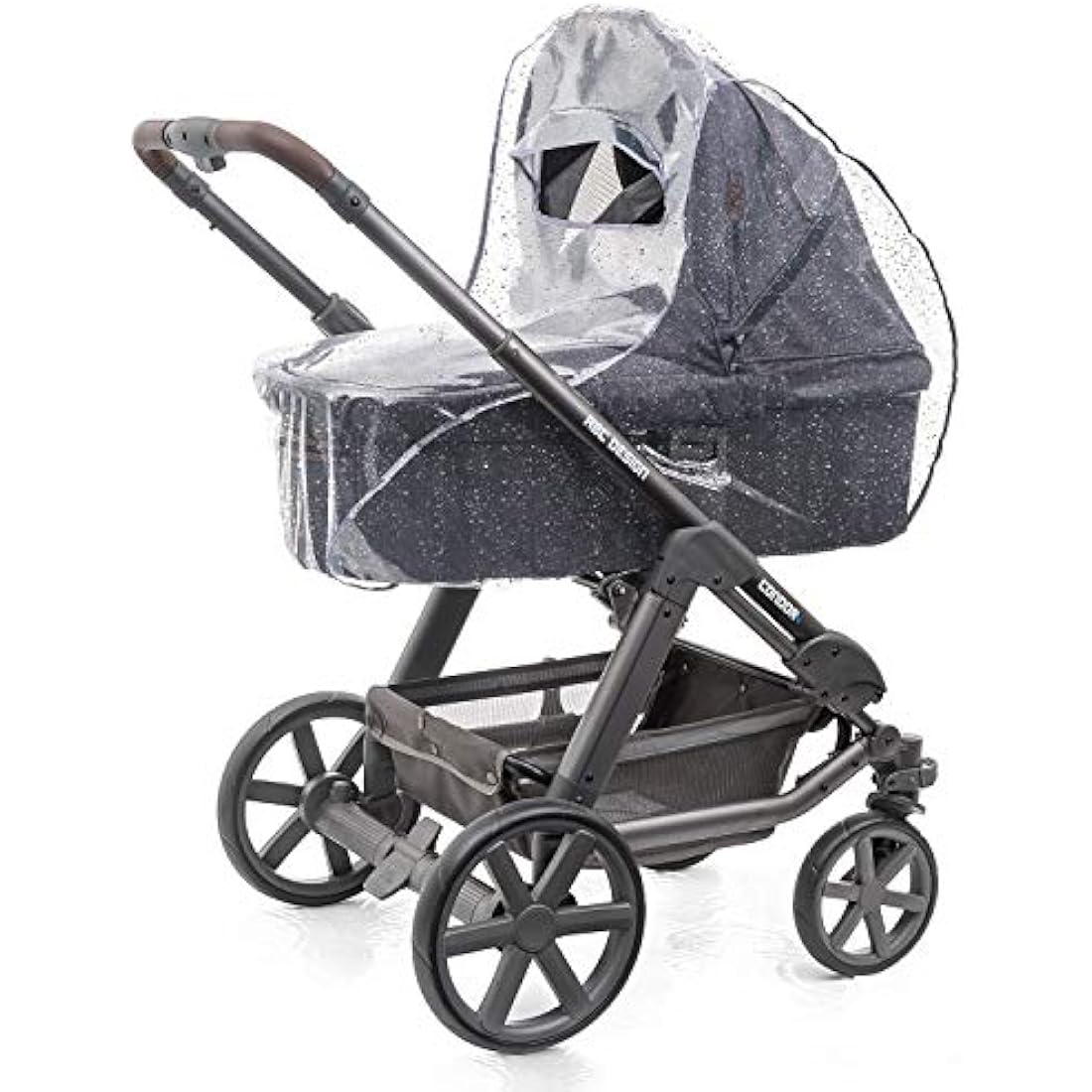Zamboo Universal Rain Cover for Pram Carrycot – PVC-Free Grey Shield