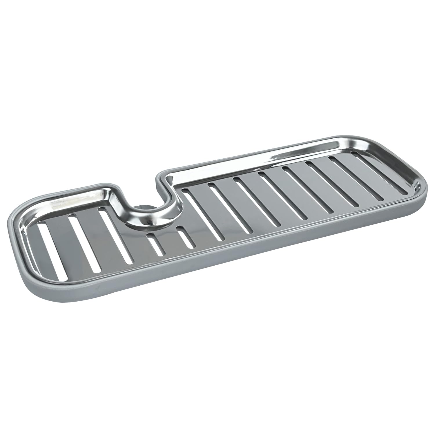 Stainless Steel Shower Soap Holder for 22-27mm Rails | No Drill