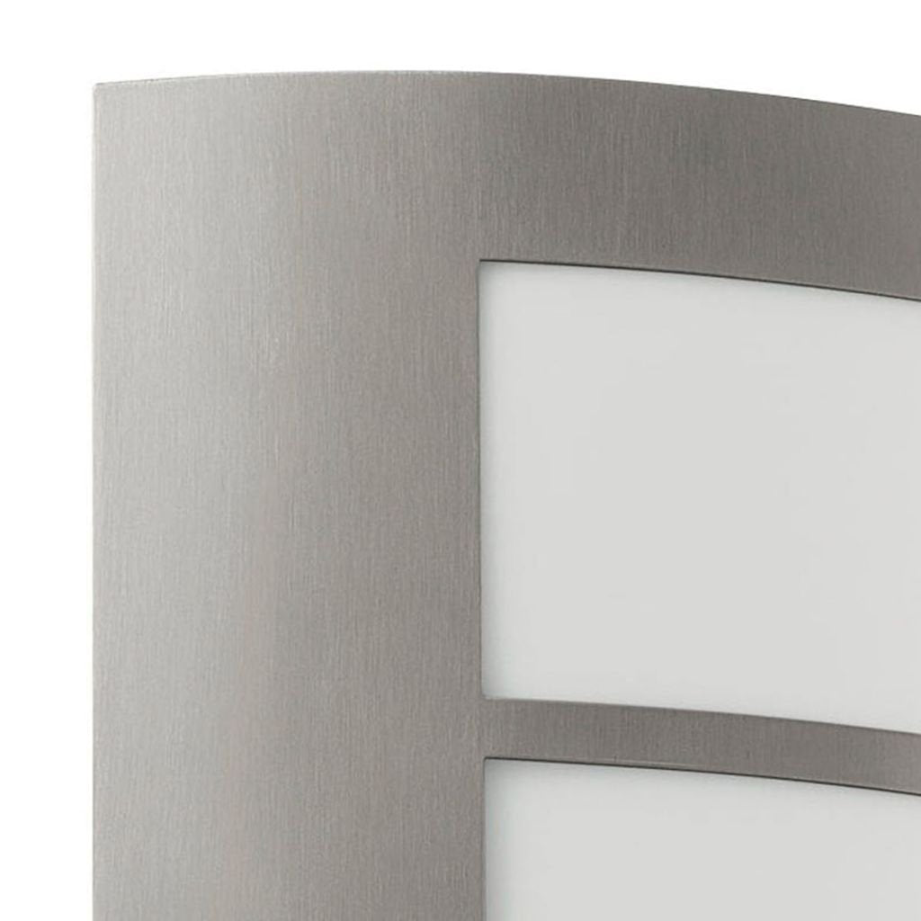 EGLO City Outdoor Wall Light – Modern Stainless Steel E27 Sconce