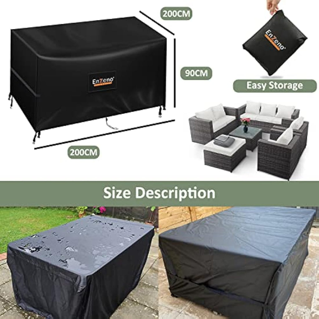 Enzeno Waterproof Garden Furniture Cover | 200x200cm Oxford Fabric