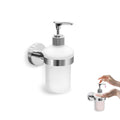 Jolof Store Wall Mounted Glass Soap Dispenser | Stainless Steel Holder