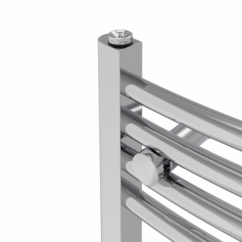 Warmehaus Curved Heated Towel Rail Radiator Ladder Chrome 1600x300mm