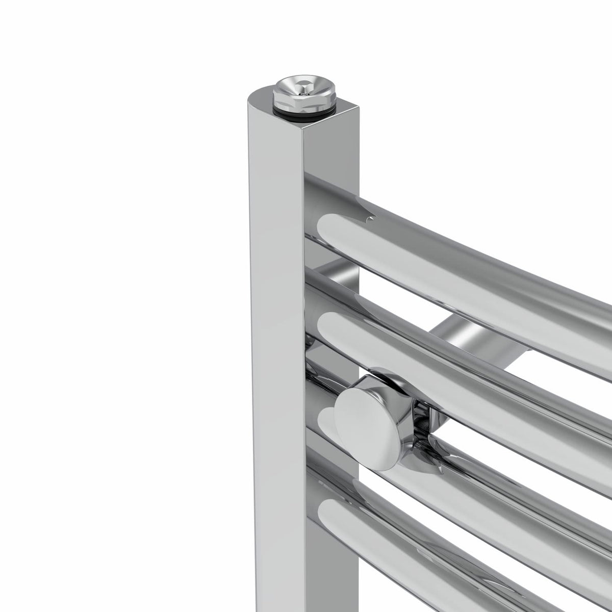 Warmehaus Curved Heated Towel Rail Radiator Ladder Chrome 1600x300mm