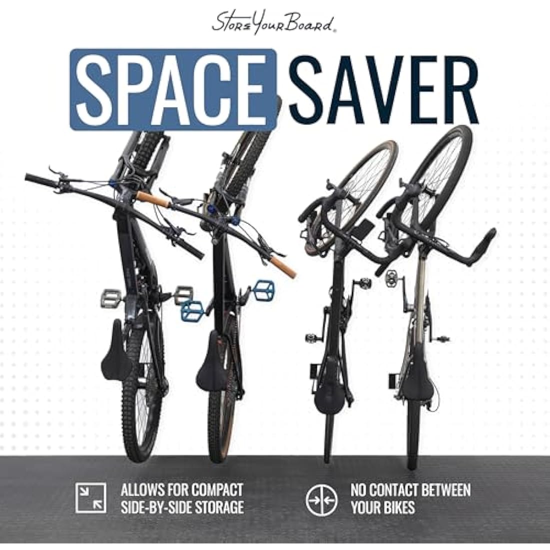 SwivelStow Road & Gravel Bike Wall Mount Rack - 2 Pack