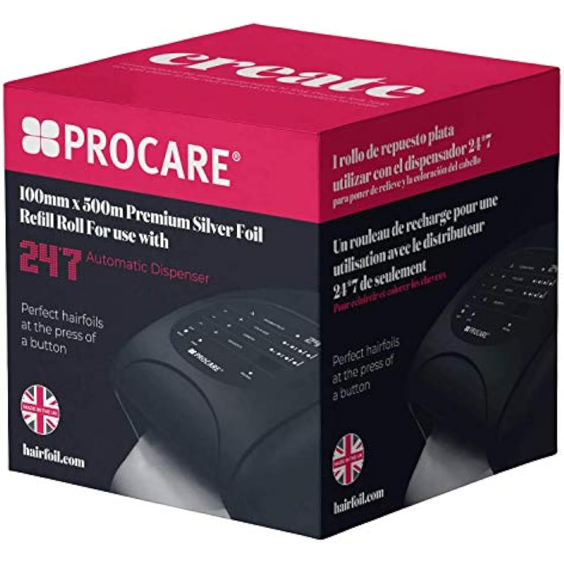 Procare 24*7 Premium Silver Hair Foil Refill Roll | 100mm x 450m