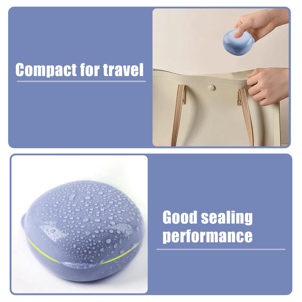 EQLEF Travel Soap Box 2 pcs,Portable Square Travel Soap Dish with Lid Leak proof Soap Travel Case Soap Storage Case for Travel Hiking Bathroom Gym - image 4