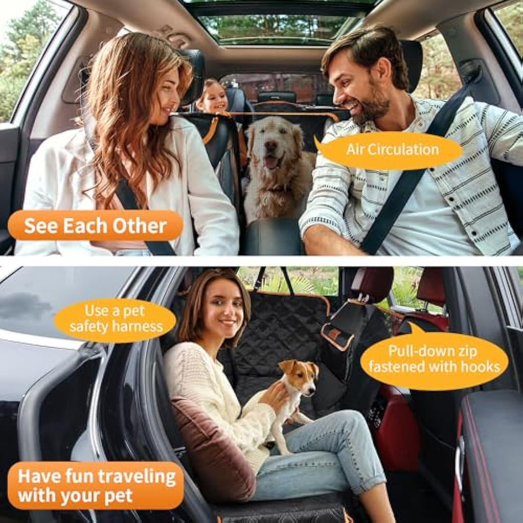 KYG Dog Car Seat Cover | Waterproof XL Dog Hammock for SUV & Trucks