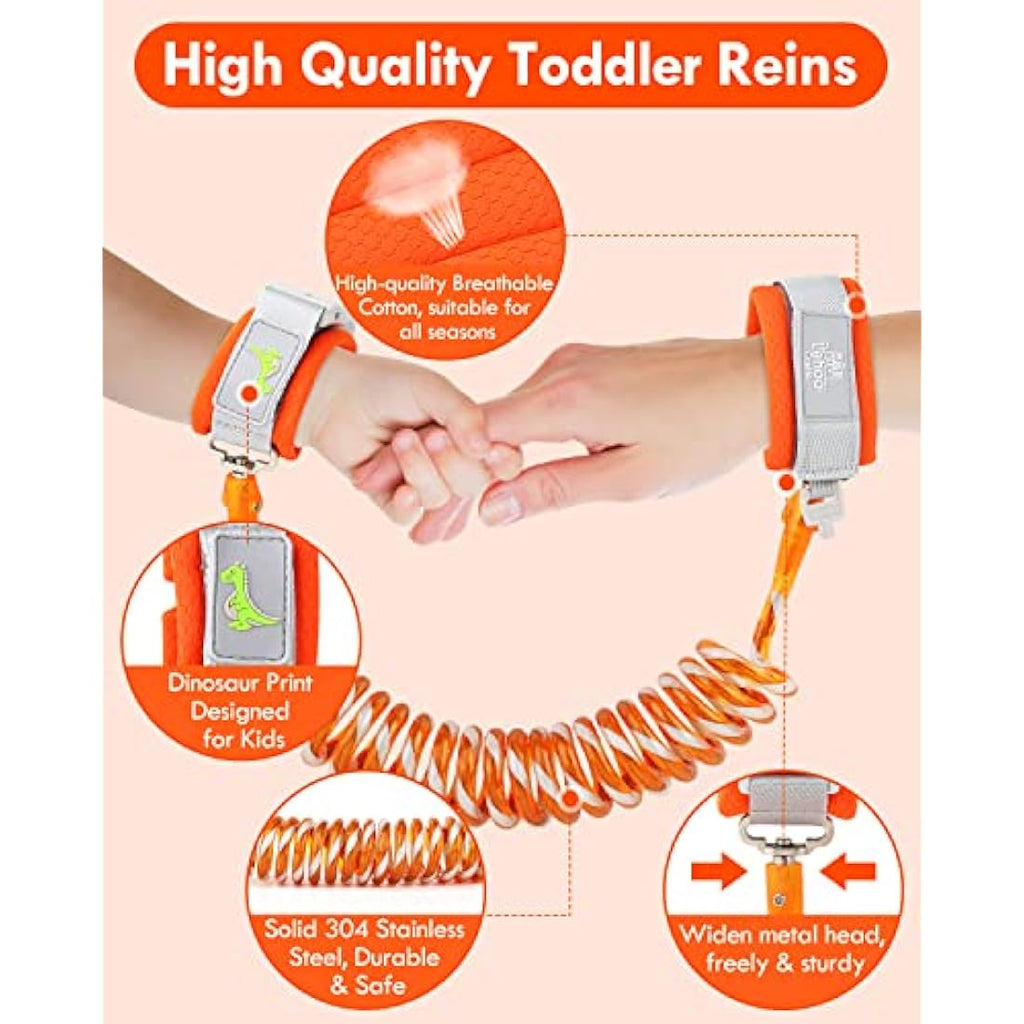 Lehoo Castle Anti Lost Wrist Link – Toddler Safety Harness Leash, Orange