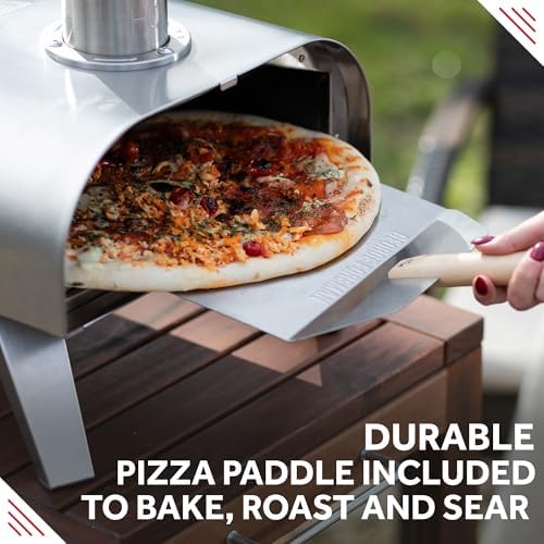 George Foreman 12 Inch Wood Fired Pizza Oven | Portable Stainless Steel