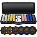SLOWPLAY Nash 500 PCS Clay Poker Chips Set with Polycarbonate Case
