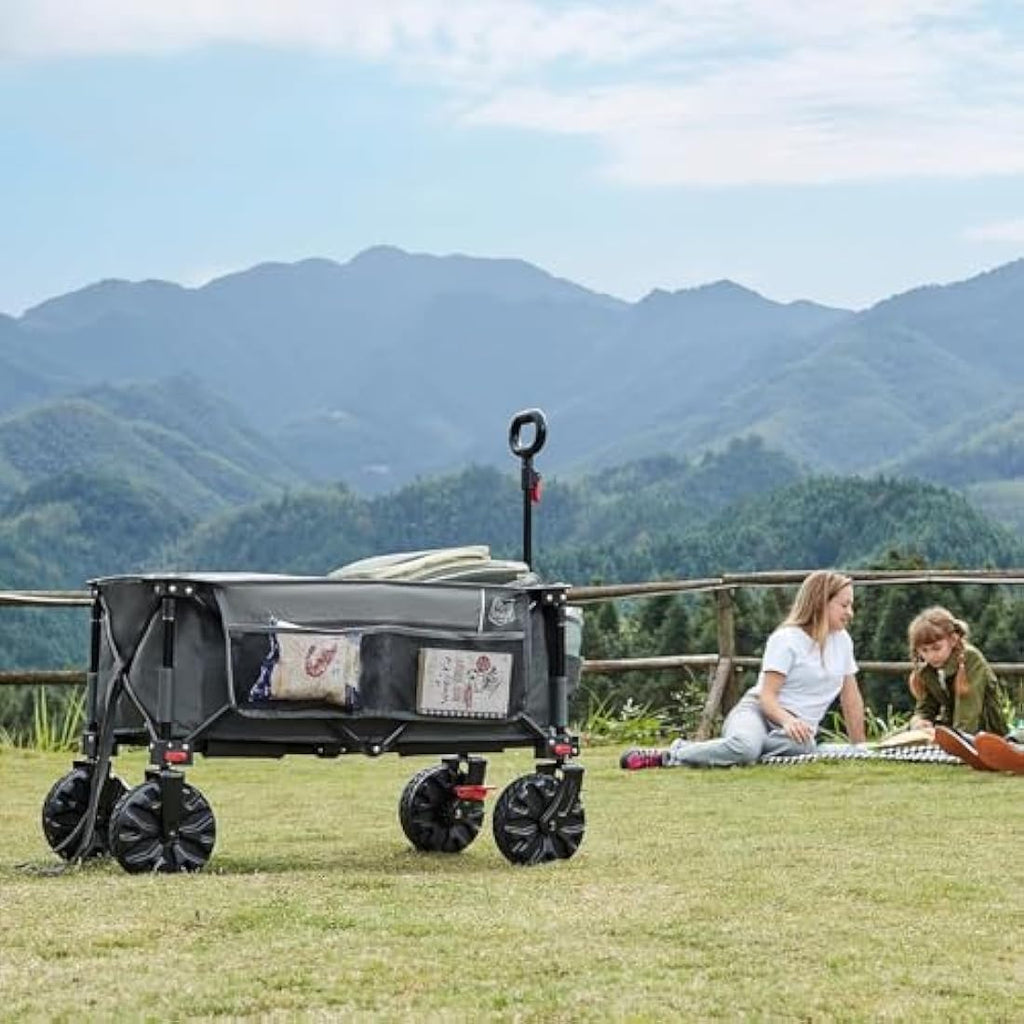 TIMBER RIDGE Heavy Duty Folding Camping Trolley | 200L Beach Wagon