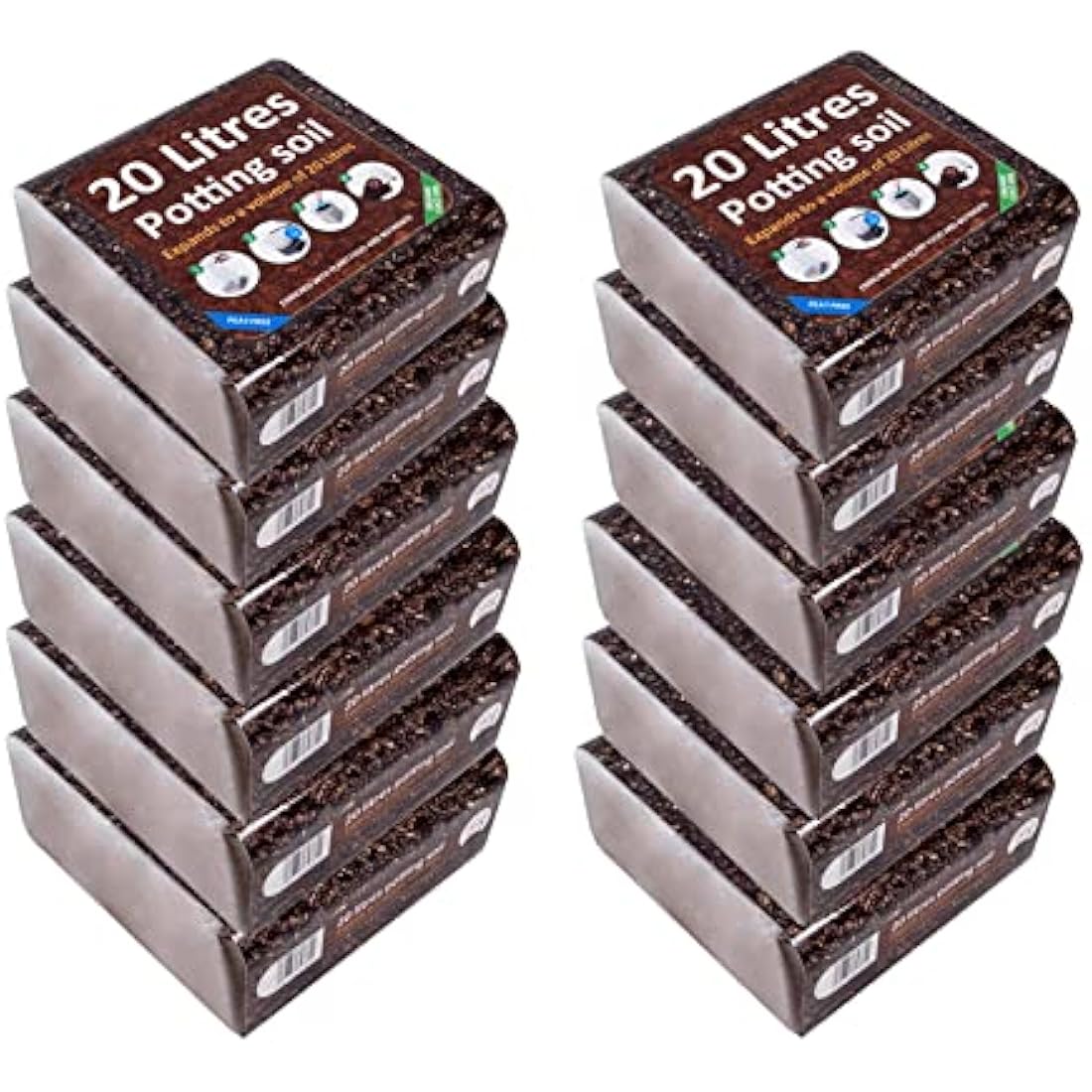 GreenBrokers Organic Potting Compost – Peat-Free Nutrient Soil (12 Pack)