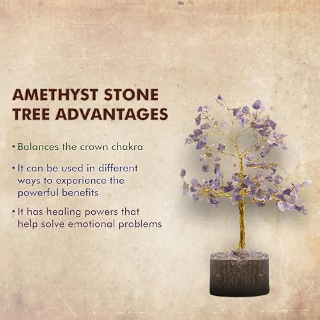 Amethyst Crystal Tree - 150 Bead Feng Shui Gemstone Bonsai