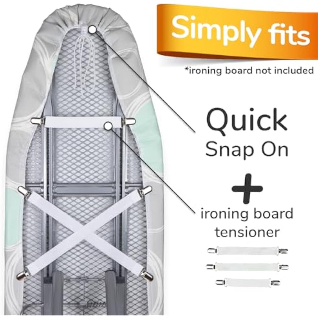 Jolof Store Ironing Board Cover XL – 5-Layer Cotton with Steam Reflection