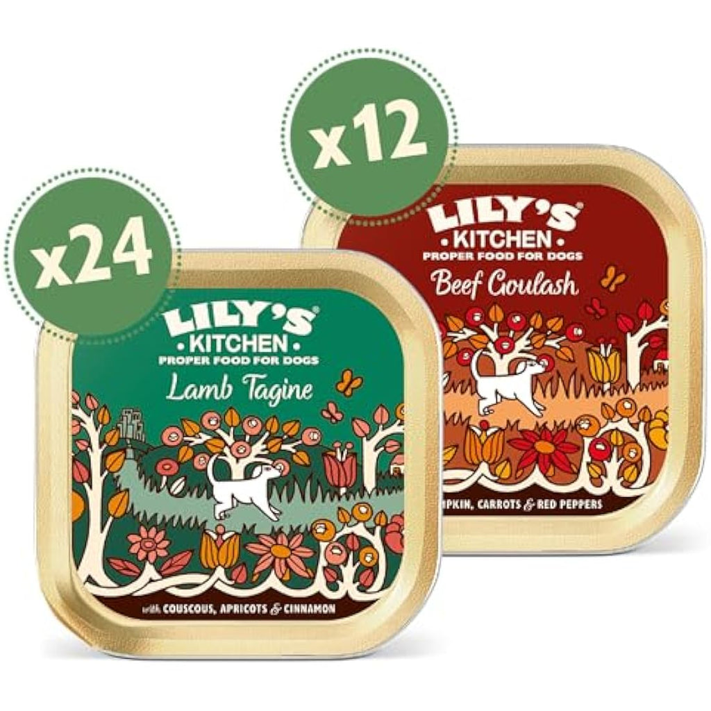 Lily’s Kitchen Wet Dog Food Trays – Beef & Lamb Multipack – 36 x 150g