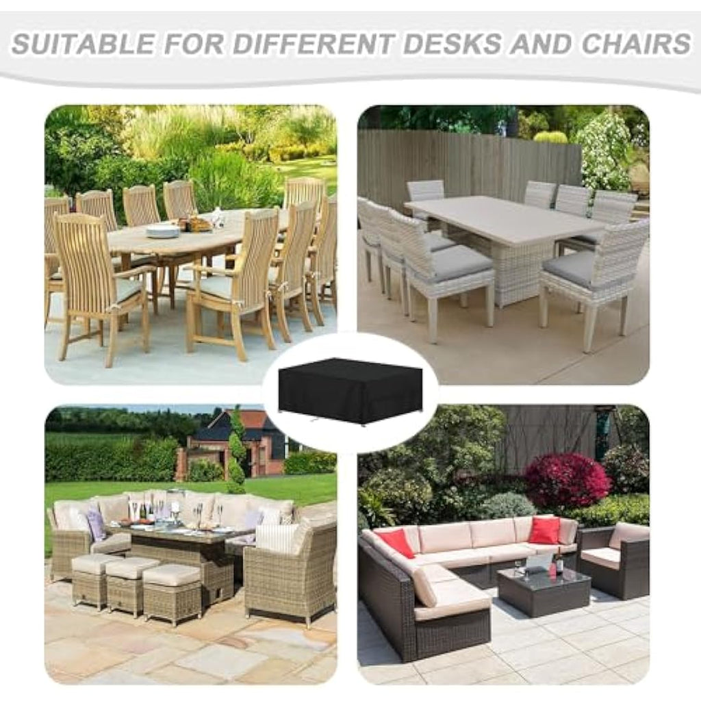 SIMPHAUS Waterproof Garden Furniture Cover | 420D Oxford Fabric | 220x130x85cm