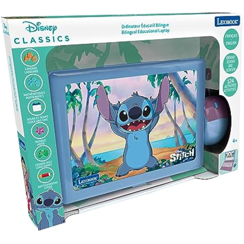 Lexibook Disney Stitch Bilingual Educational Laptop - 124 Activities