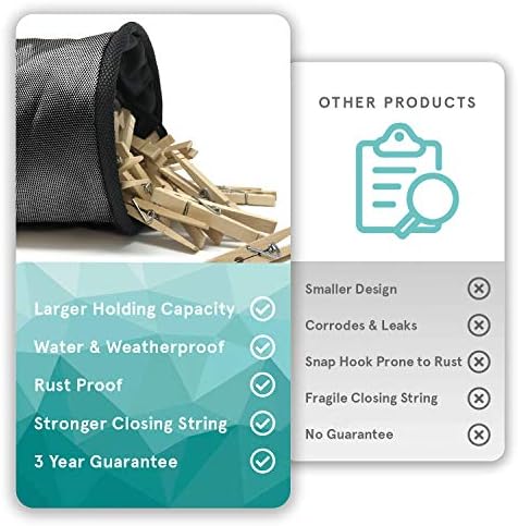 Smith’s® Waterproof Peg Bags – Durable Clothespin Holder by Jolof Store