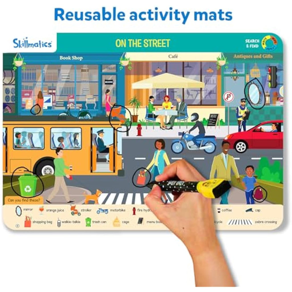 Skillmatics Search and Find Megapack | Reusable Preschool Activity Mats