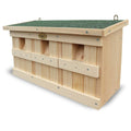 HABAU 3-Chamber Sparrow House – Solid Wood Bird Nesting Box