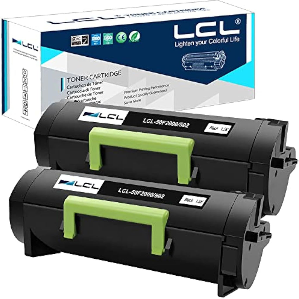 LCL Compatible 50F2000 Toner for Lexmark MS310 MS410 MS510 MS610 | 2 Black