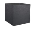 EDA Volcania Square Flower Pot - Anthracite Grey Stone Effect - 50 cm