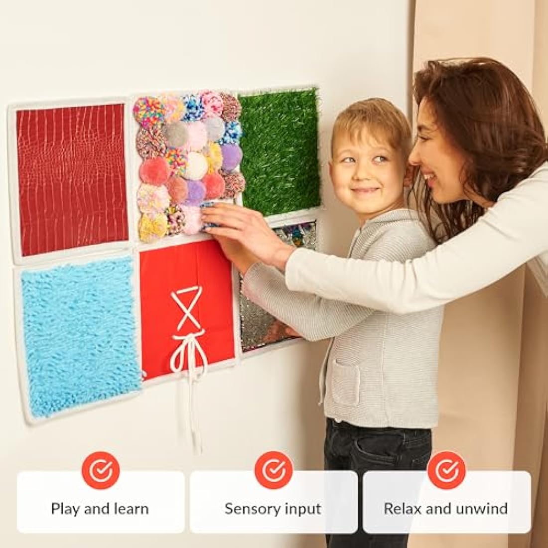 Jolof Store Tactile Sensory Wall Panels & Floor Tiles - 6pc Set