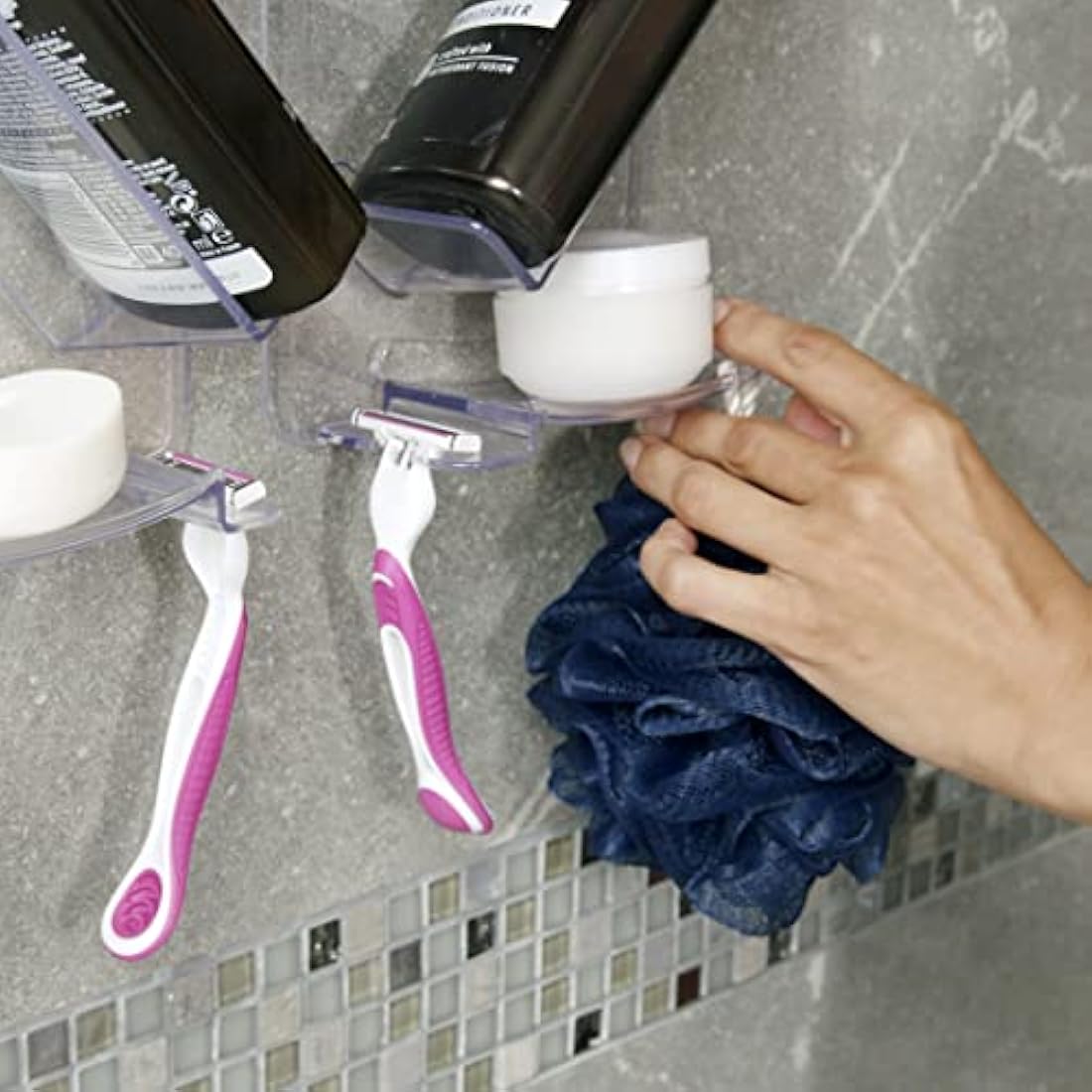 Jolof Store Shower Caddy – Rustproof Adhesive Bathroom Shelf