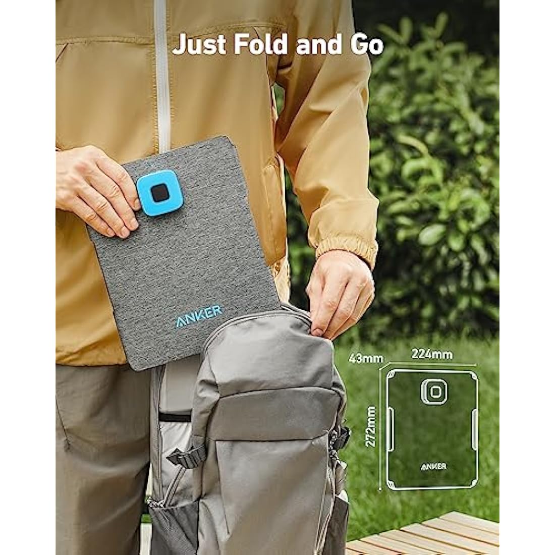 Anker Solix PS30 30W Portable Solar Panel | Foldable IP65 Charger