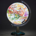 Exerz 30cm Illuminated Zodiac Globe – LED Rotating Desktop Map