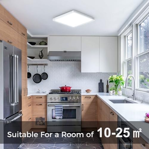 Slochi LED Ceiling Light 4-Pack | IP54 Waterproof Square Flush Mount
