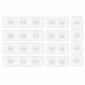 12 Pack Shower Caddy Adhesive Replacement Pads for Bathroom Shelves Hooks