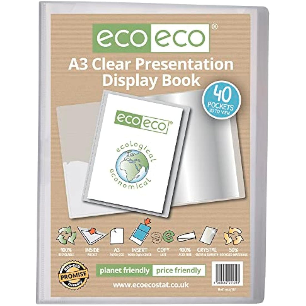 Jolof Store A3 Recycled 40 Pocket Presentation Display Book Portfolio