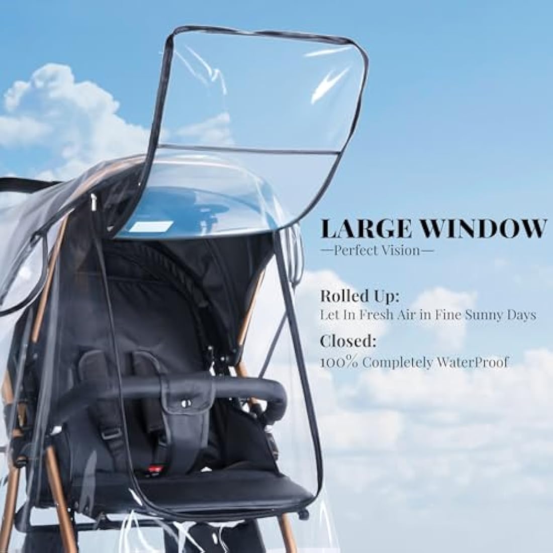 Bemece Universal Stroller Rain Cover | Waterproof Baby Weather Shield