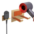 XIGOO Wall Mounted Hair Dryer Holder – Golden Stainless Steel Storage