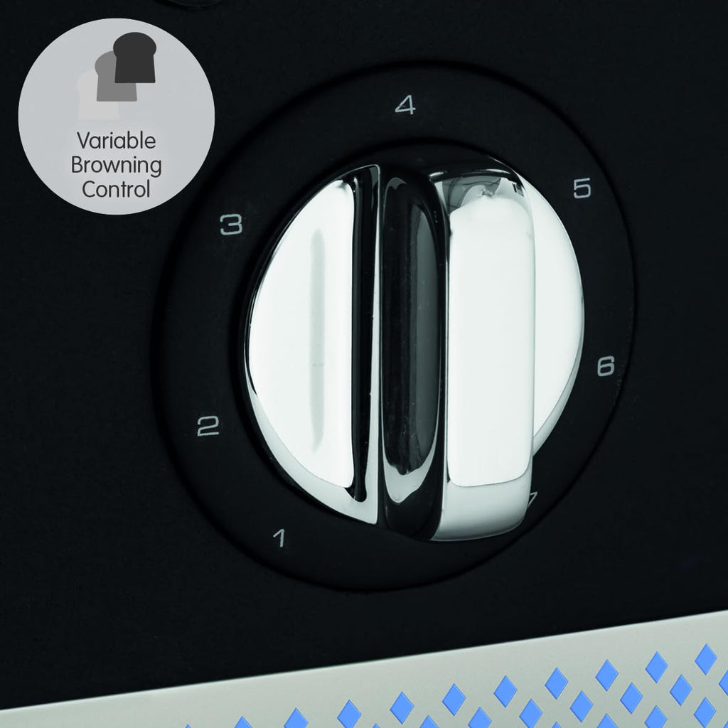 Morphy Richards Illumination 4 Slice Toaster | Black, 7 Settings