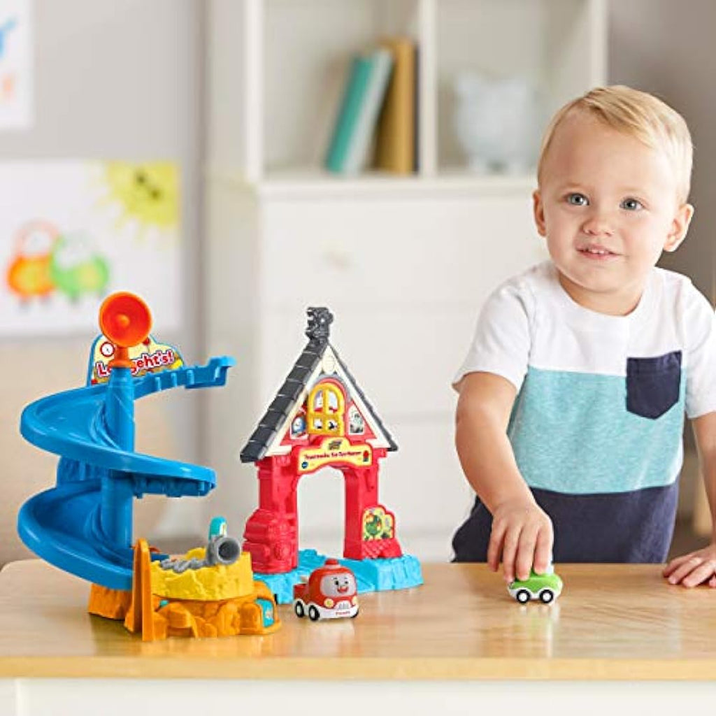 VTech Tut Tut Cory Speedster – Fire Station Playset with 2 Vehicles